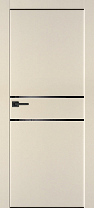 Товар Межкомнатная дверь PX-18 черная кромка с 4-х ст. Бежевый матовый